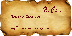 Noszko Csongor névjegykártya